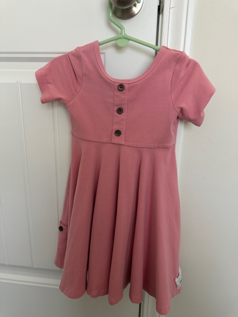 Jane + Jo  Pink Short-Sleeve Twirl Dress
